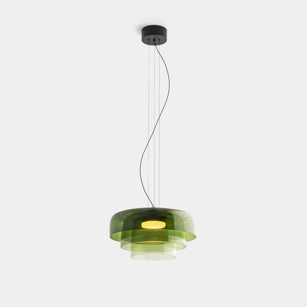 Moderne Pendelleuchte aus Glas & Metall – LED Hängeleuchte mit Warmlicht für Küche & Esszimmer