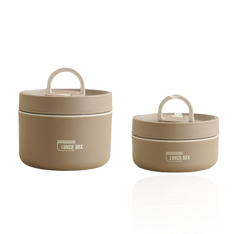 Isolierte Edelstahl-Lunchbox mit Tragetasche