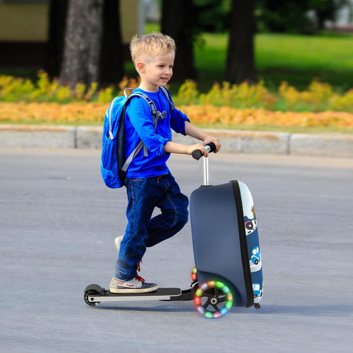 Kinder 2-in-1 Scooter-Koffer mit LED-Rädern