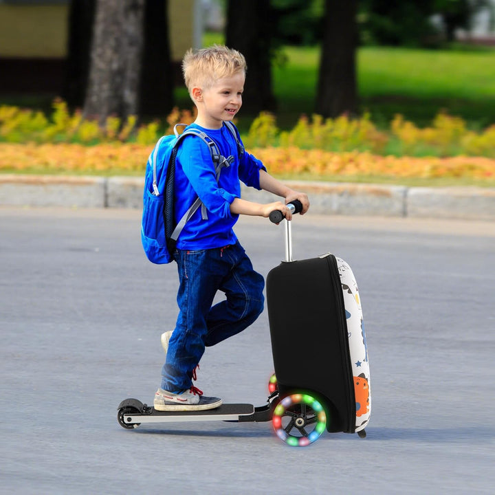 Kinder 2-in-1 Scooter-Koffer mit LED-Rädern