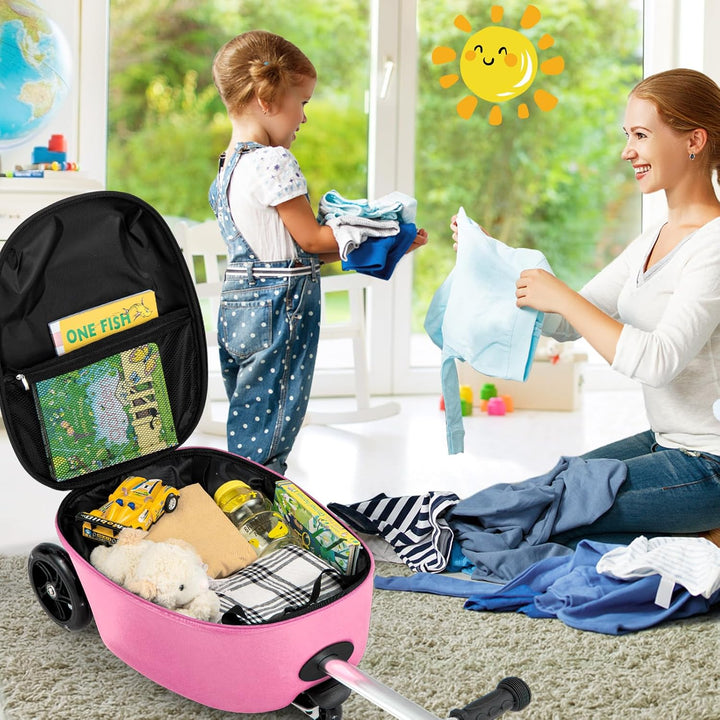 Kinder 2-in-1 Scooter-Koffer mit LED-Rädern