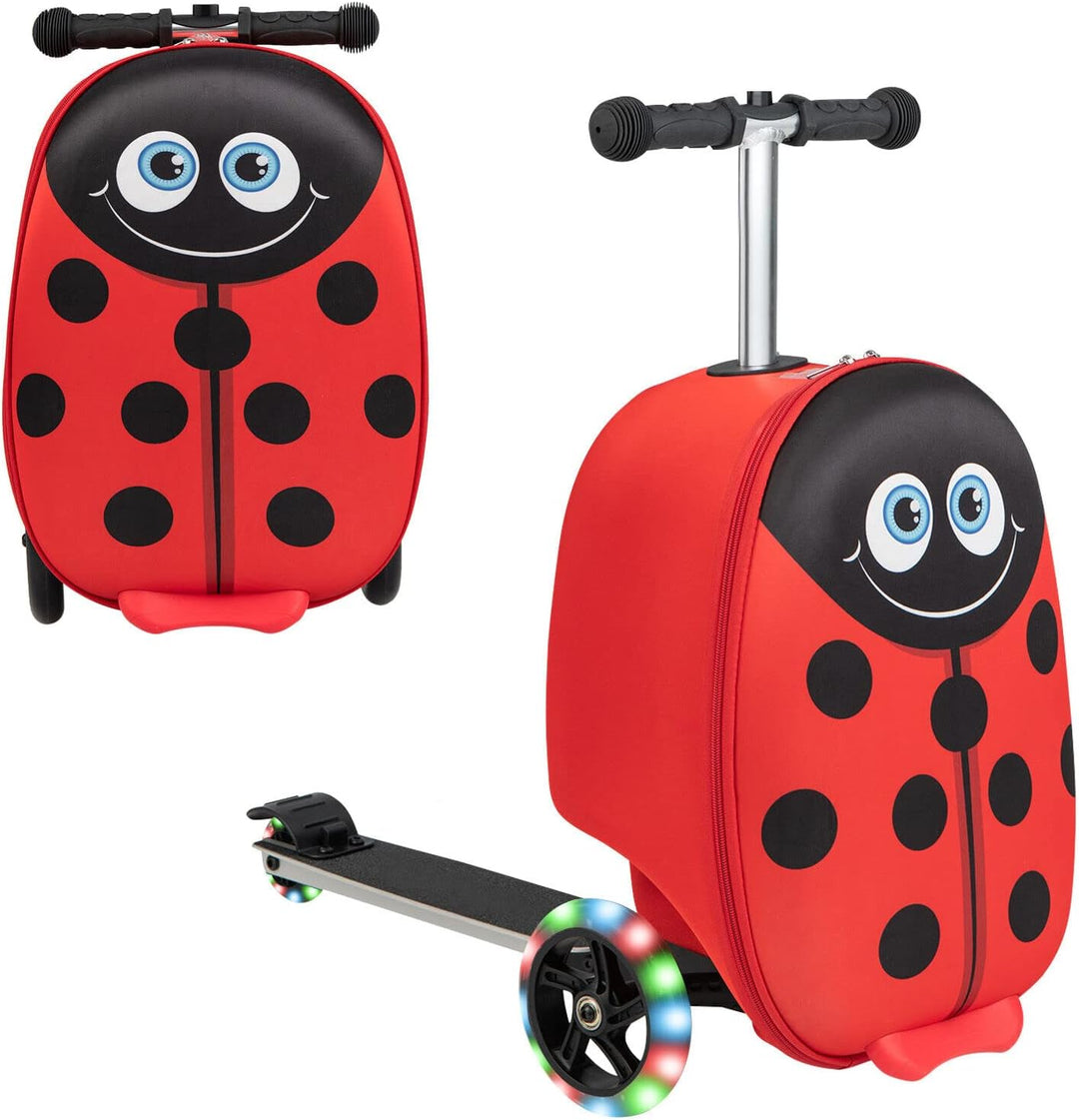 Kinder 2-in-1 Scooter-Koffer mit LED-Rädern