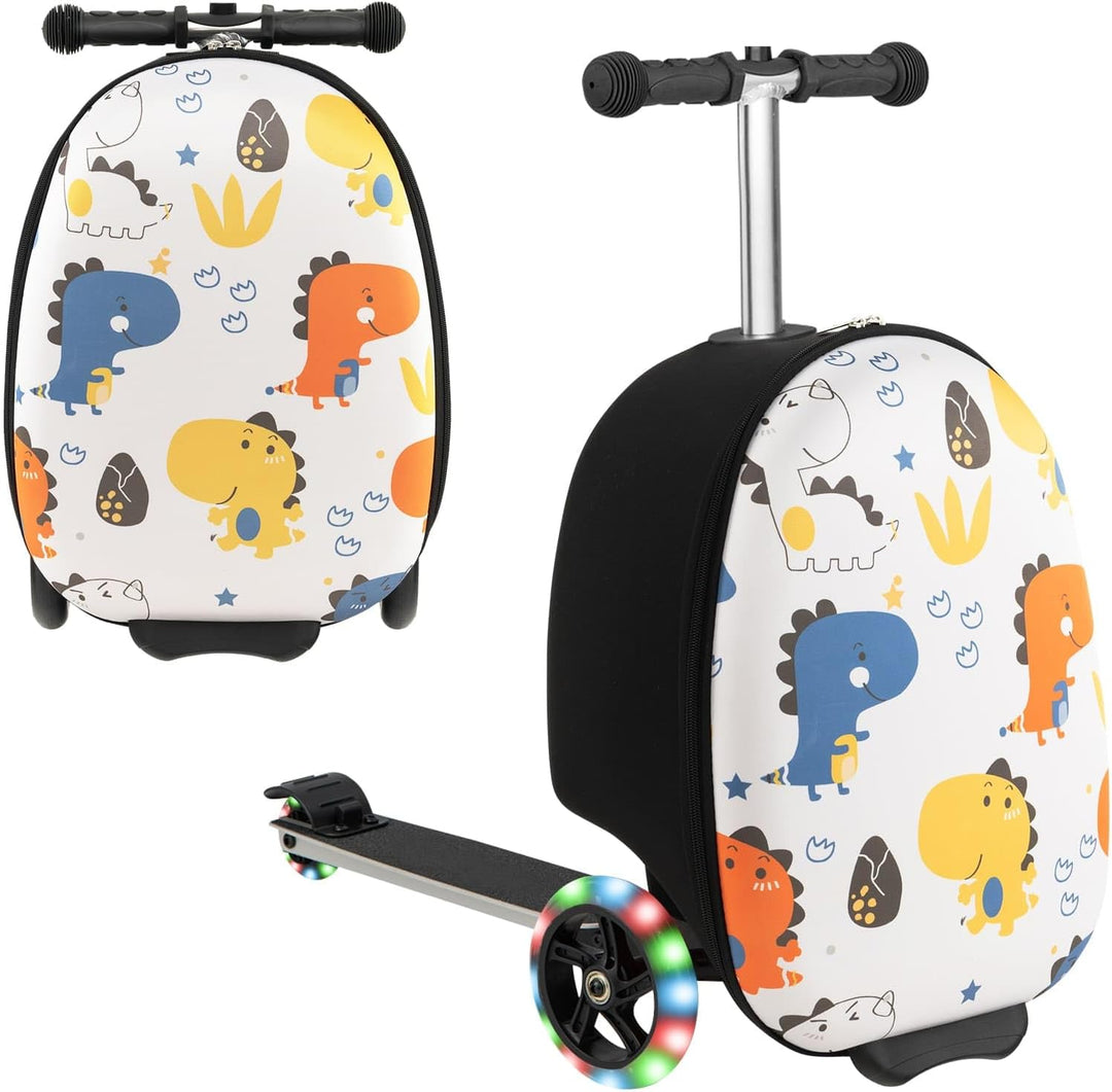 Kinder 2-in-1 Scooter-Koffer mit LED-Rädern
