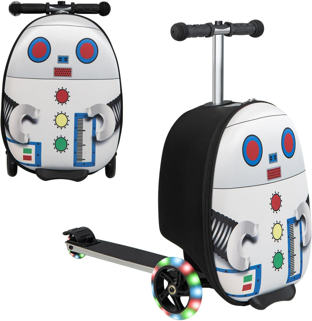 Kinder 2-in-1 Scooter-Koffer mit LED-Rädern