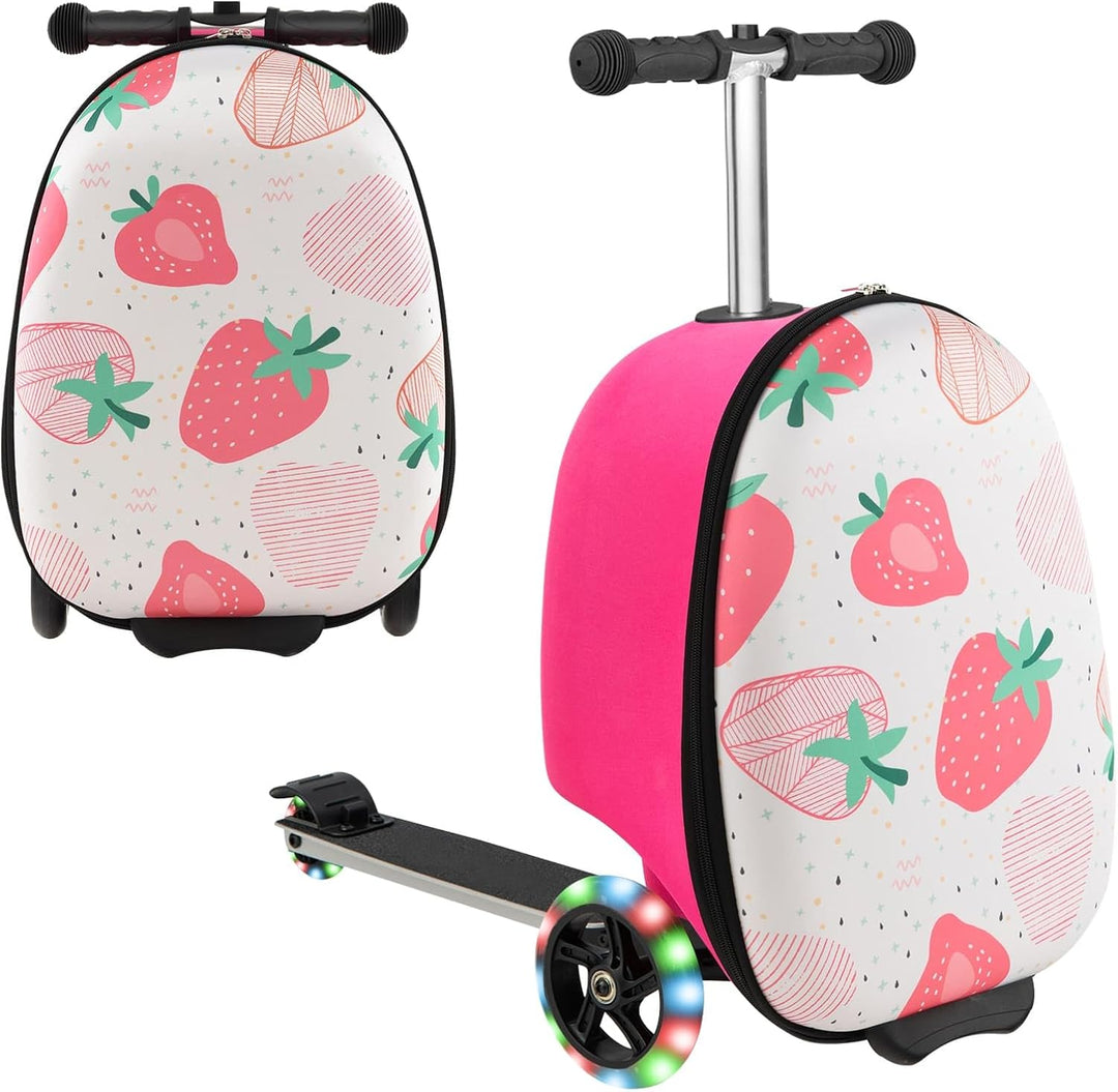 Kinder 2-in-1 Scooter-Koffer mit LED-Rädern