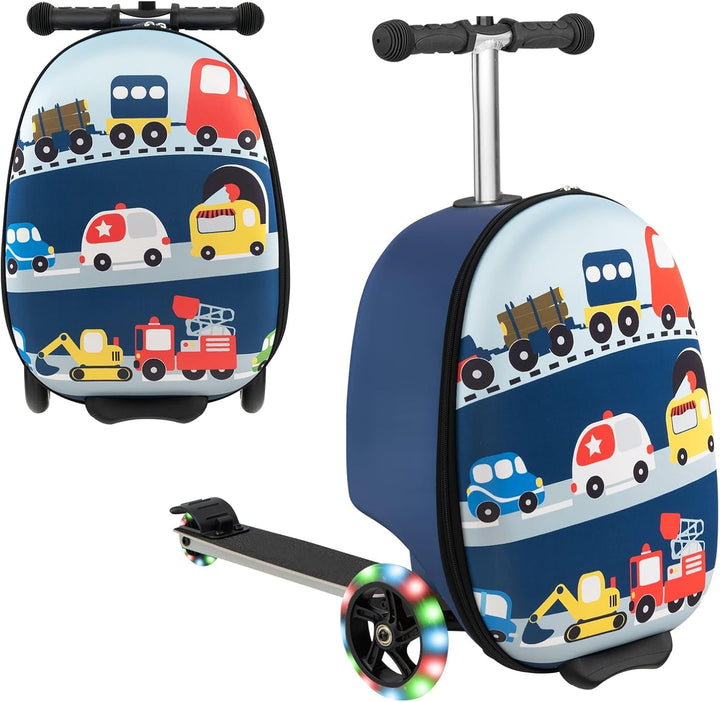 Kinder 2-in-1 Scooter-Koffer mit LED-Rädern