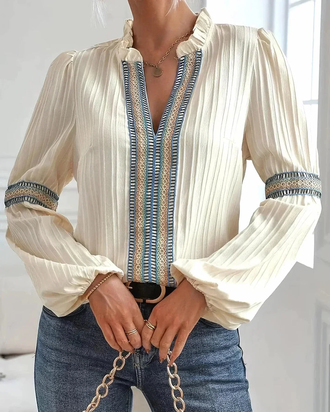Stunning V-Neck Blouse for Women