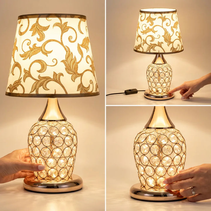 Kristalldesign-Nachttischlampe als stilvolle Schlafzimmerbeleuchtung
