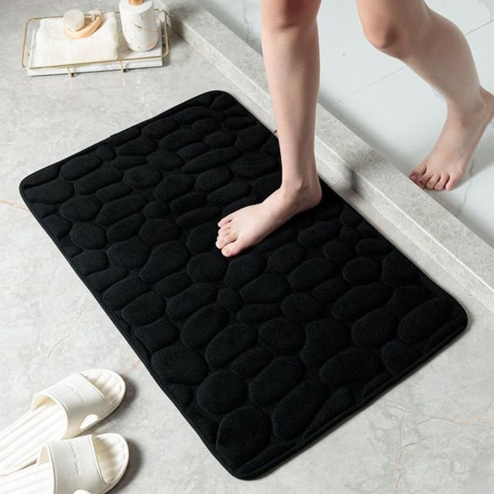 Badematte Memory Foam Mit Kieselstein Design