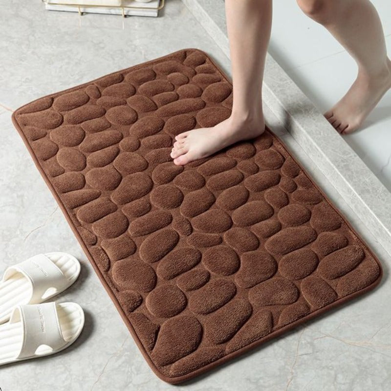 Badematte Memory Foam Mit Kieselstein Design