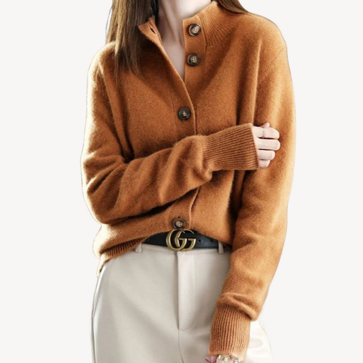 Damen Strickjacke Mit Knopfleiste Im Klassischen Design