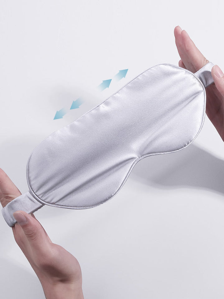 Schlichte Schlafmaske für Damen – Augenmaske mit Paspelierung und Gummiband