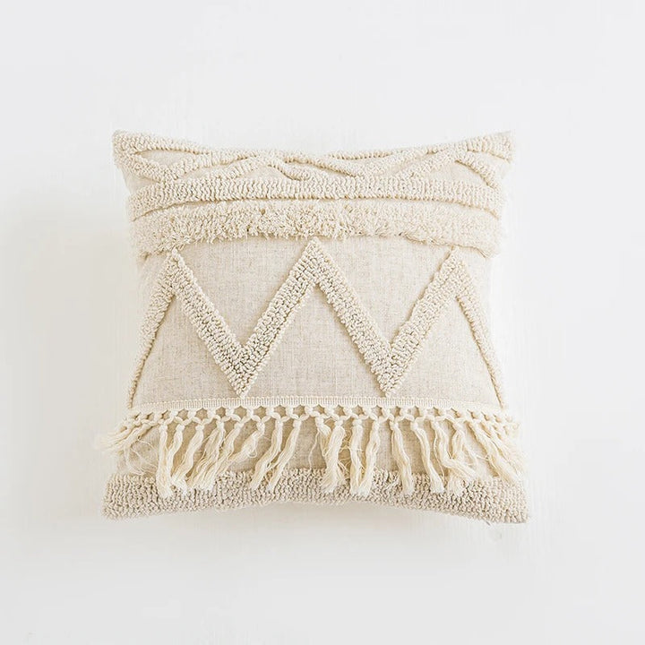Bügelfreier Kissenbezug Beige Boho Design