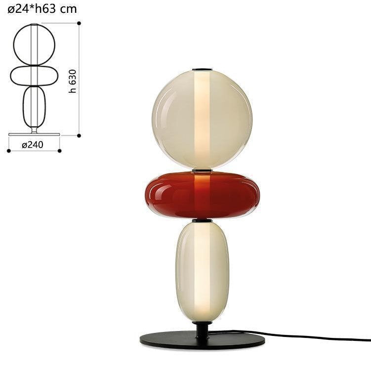 Glass Table Lamp Modern Sculptural Design