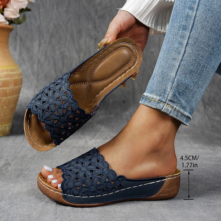 Stylish Fishnet Strap Sandals for Women