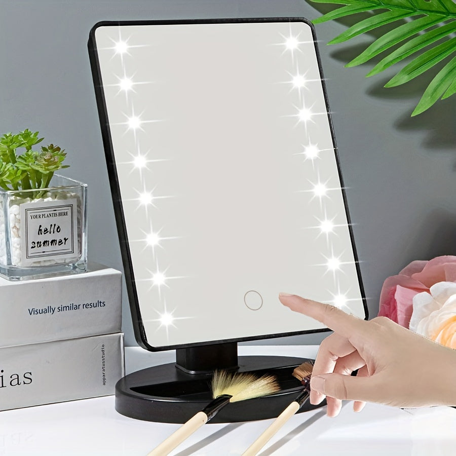 LED Schminkspiegel mit Touchfunktion und 16 dimmbaren Leuchten