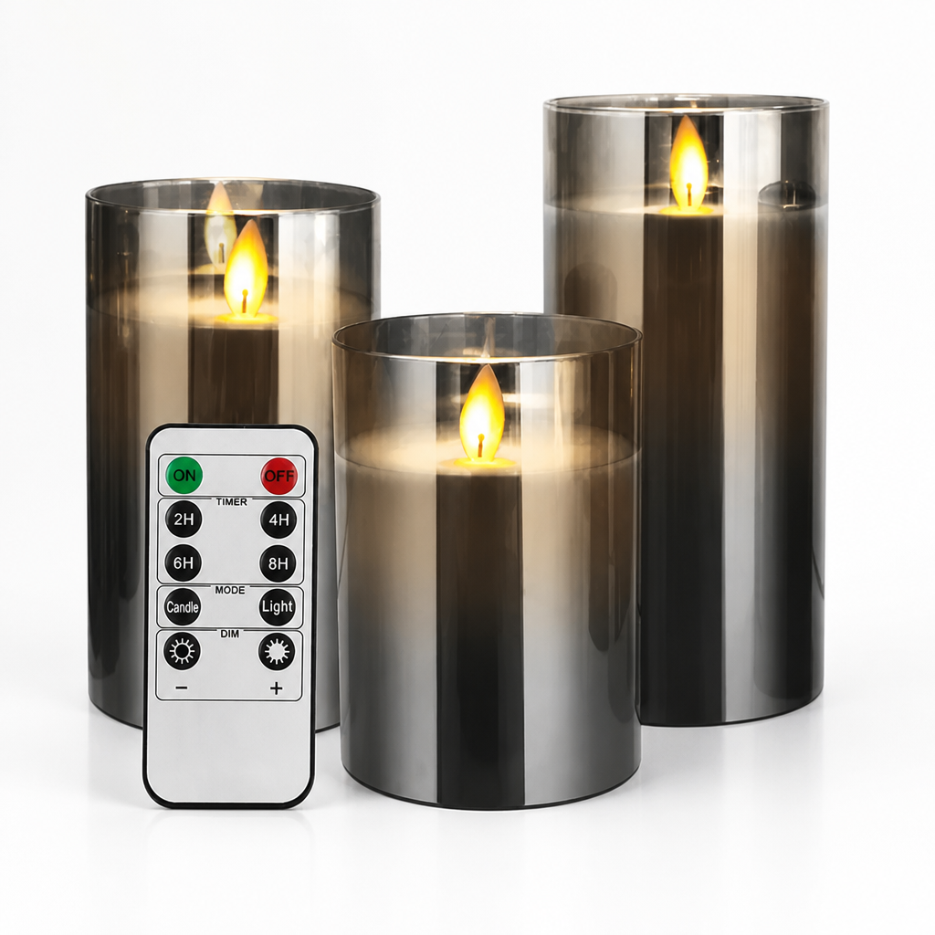 LED-Kerze aus Sojawachs als langlebige Geschenkidee