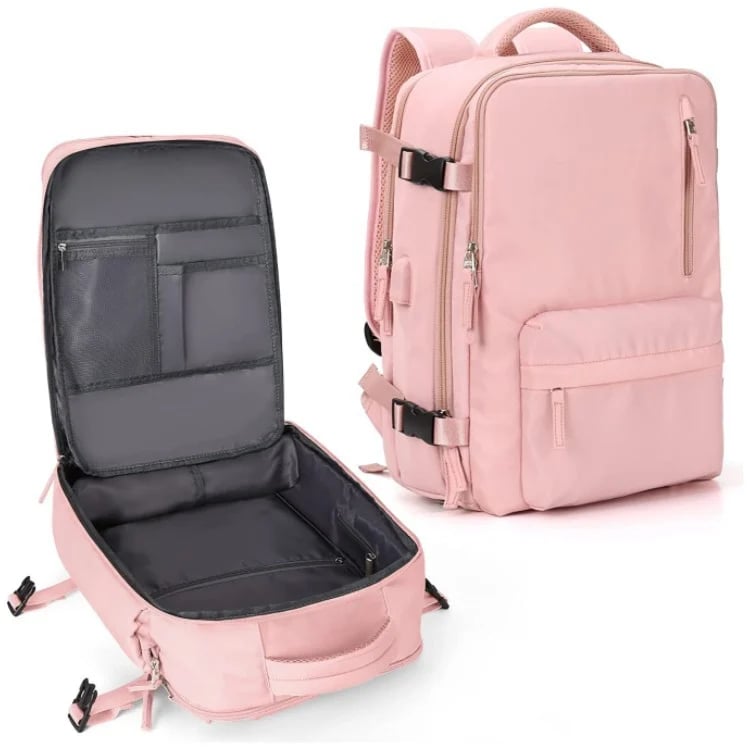 Wasserfester Damen Reiserucksack mit USB-Anschluss & Anti-Diebstahl-Fach