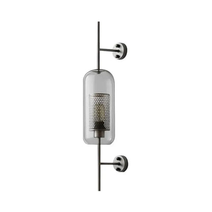 Wandlampe mit Waben-Glaskugel – Modernes Design mit Messingrahmen