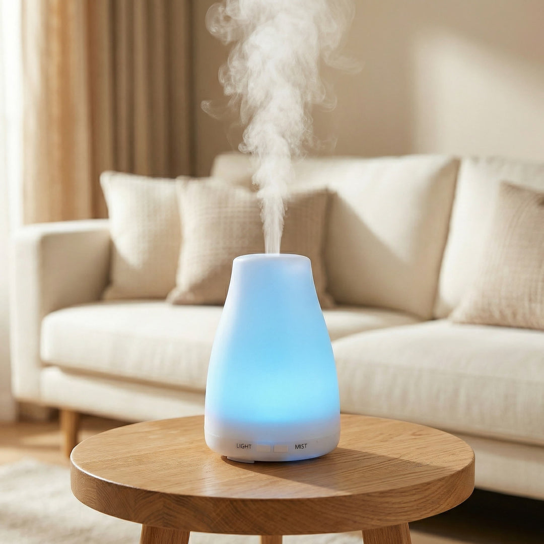 Ultraschall-Aroma-Diffuser im eleganten Vasen-Design mit leuchtenden LED-Farben