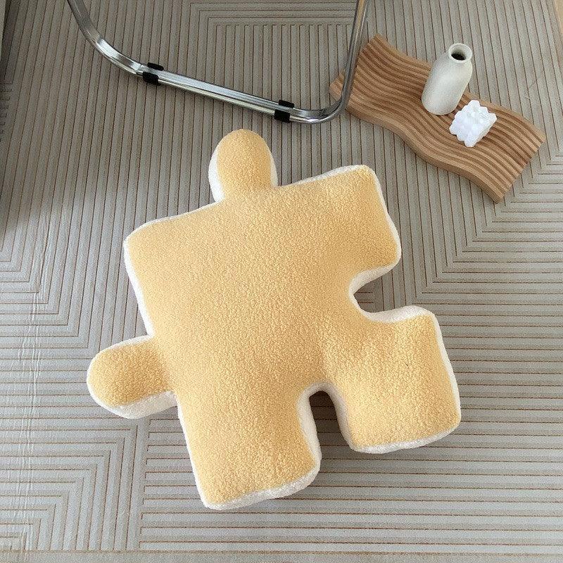 Sitzkissen in Puzzleform aus weichem Fleece, Ansicht von vorn