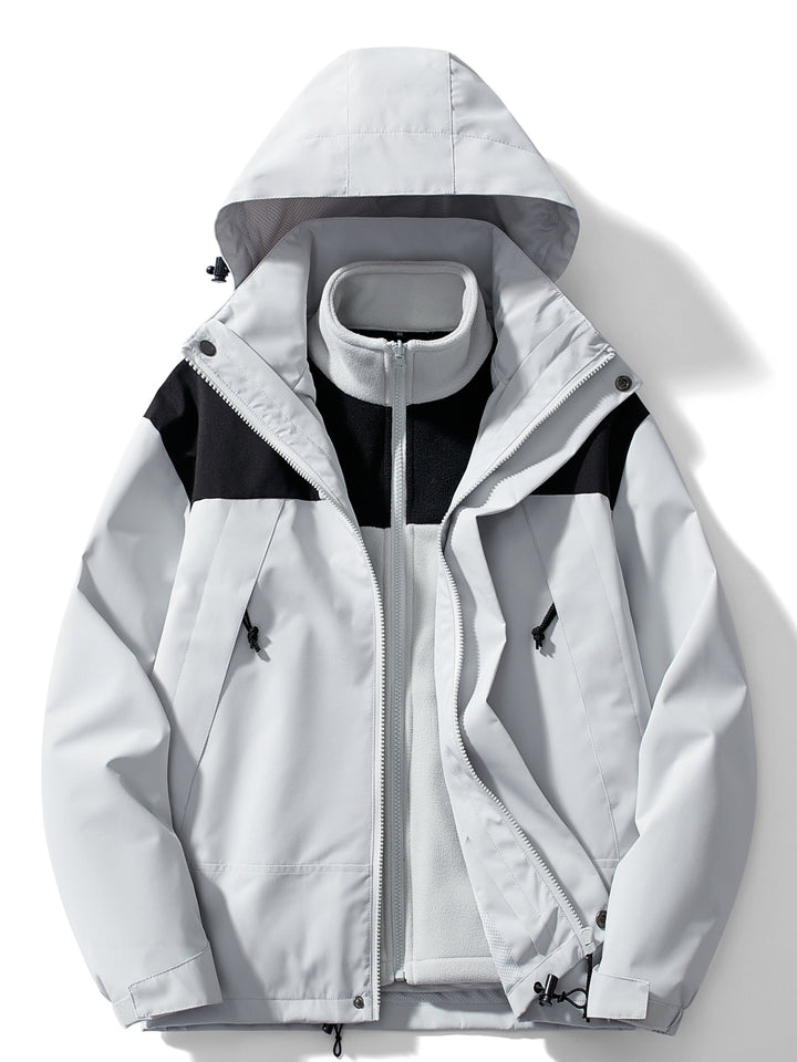 Herren Outdoor Winterjacke Mit Modulare 3 In 1 Funktion