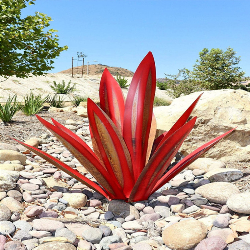 Künstliche Metall-Agavenpflanze Dekorativer Garten und Terrasse 27 bis 35 cm