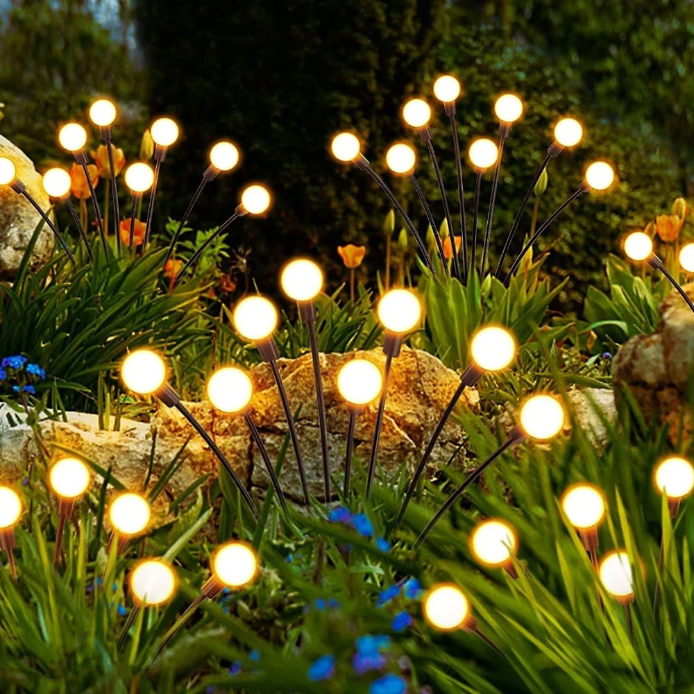 Solar-Gartenstecklichter 2er-Pack 70 cm 6 LED