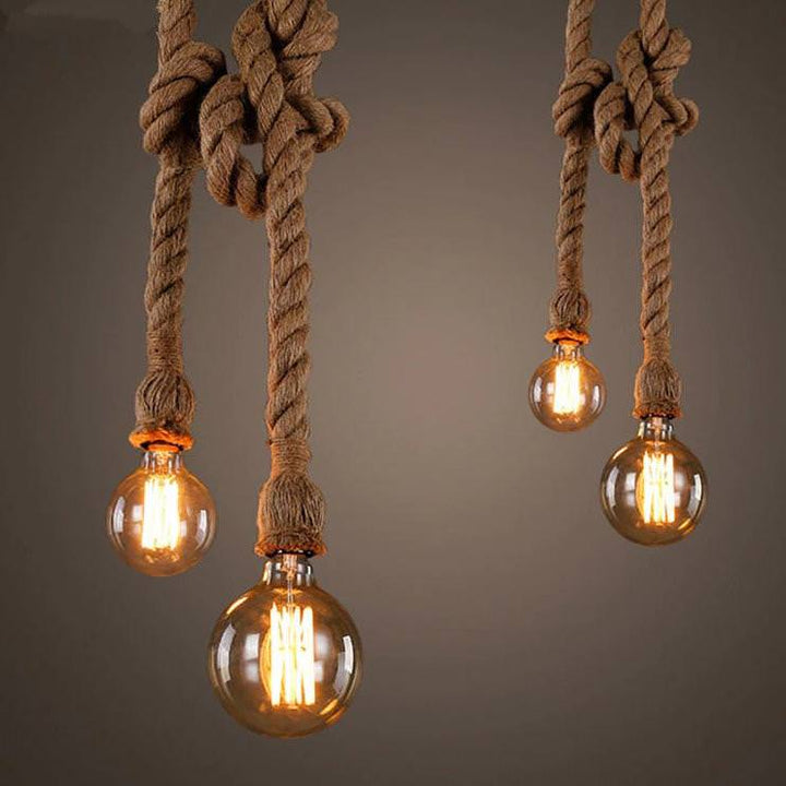 Seil-Pendelleuchte im Vintage-Design