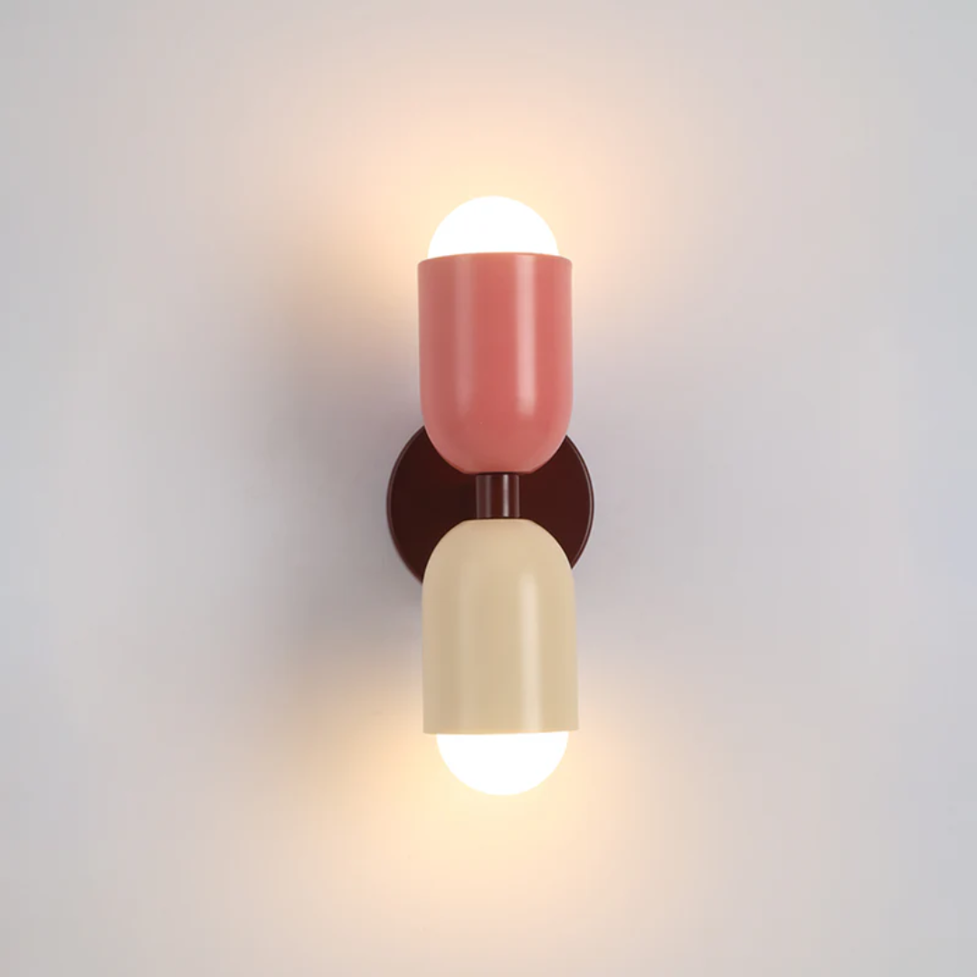 Doppelseitige Wandlampe mit einstellbarem Farbwechsel