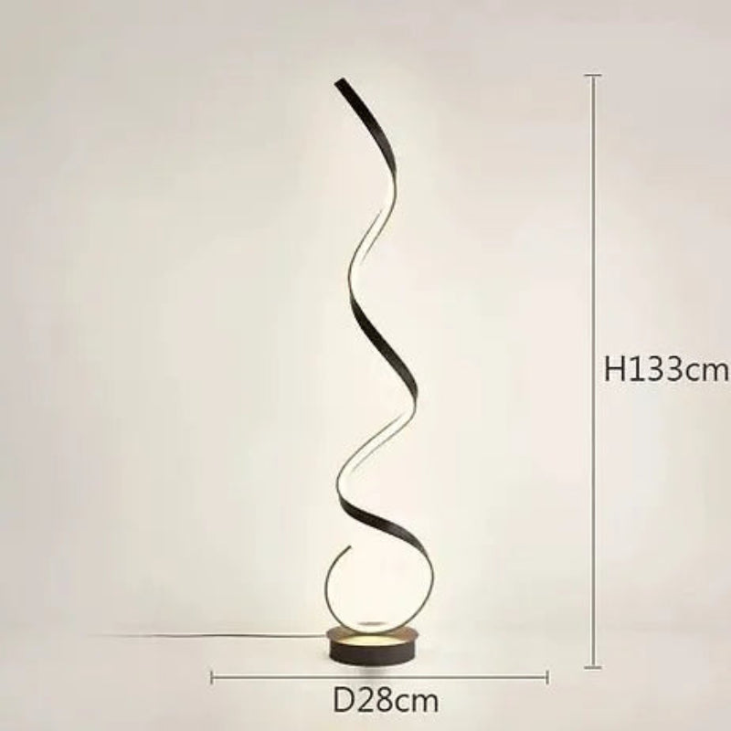 Minimalistische LED-Stehleuchte mit schwebendem Lichtdesign