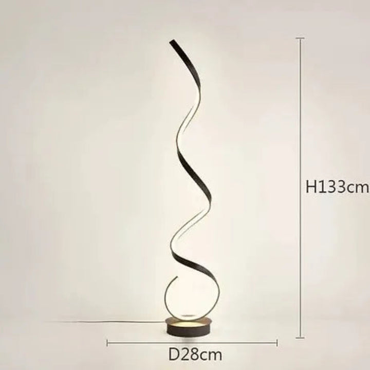 Minimalistische LED-Stehleuchte mit schwebendem Lichtdesign