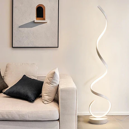 Minimalistische LED-Stehleuchte mit schwebendem Lichtdesign