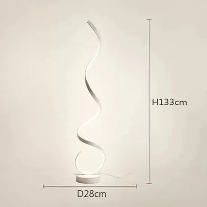 Minimalistische LED-Stehleuchte mit schwebendem Lichtdesign