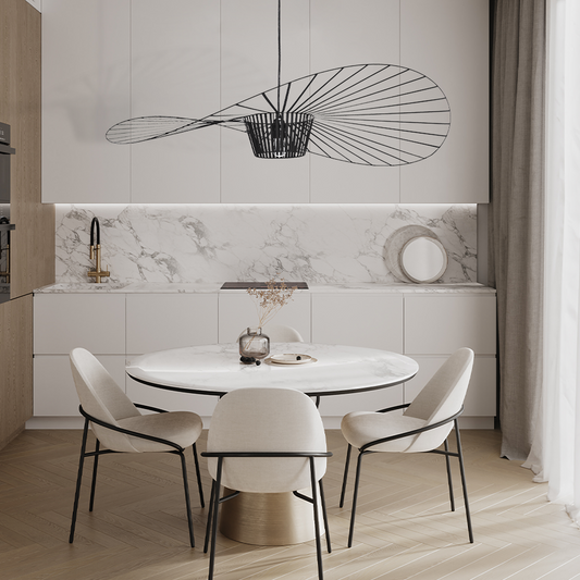 LED Pendelleuchte Vertigo im Strohhut-Design – vintage, modern & leicht