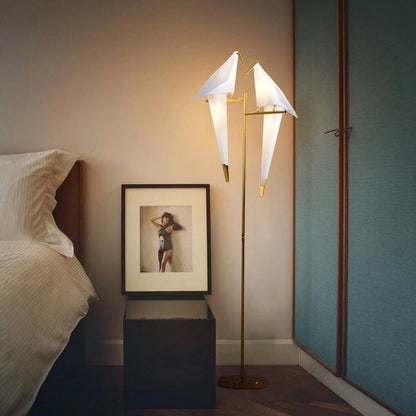 Magnetische LED-Vogellampe im Origami-Stil