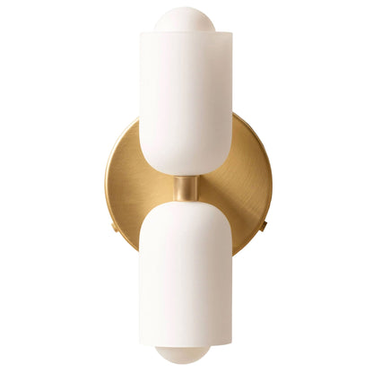 Moderne Wandleuchte Dot mit doppeltem Leuchtkopf