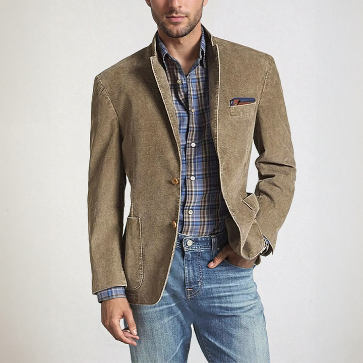 Herren Blazer Mit Lässigem Schnitt Und Klassischem Revers