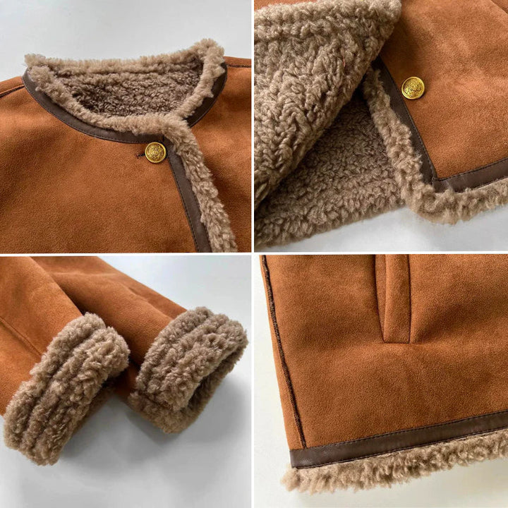 Damen Shearlingjacke Aus Echtem Schaffell