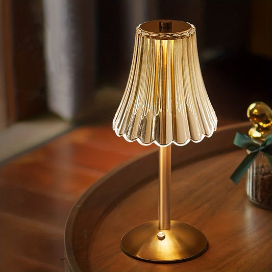 Kristall-Tischlampe mit LED und Touch-Bedienung