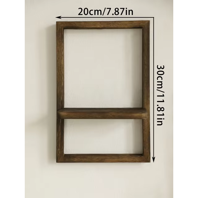 Holz-Wandregal mit Rahmen