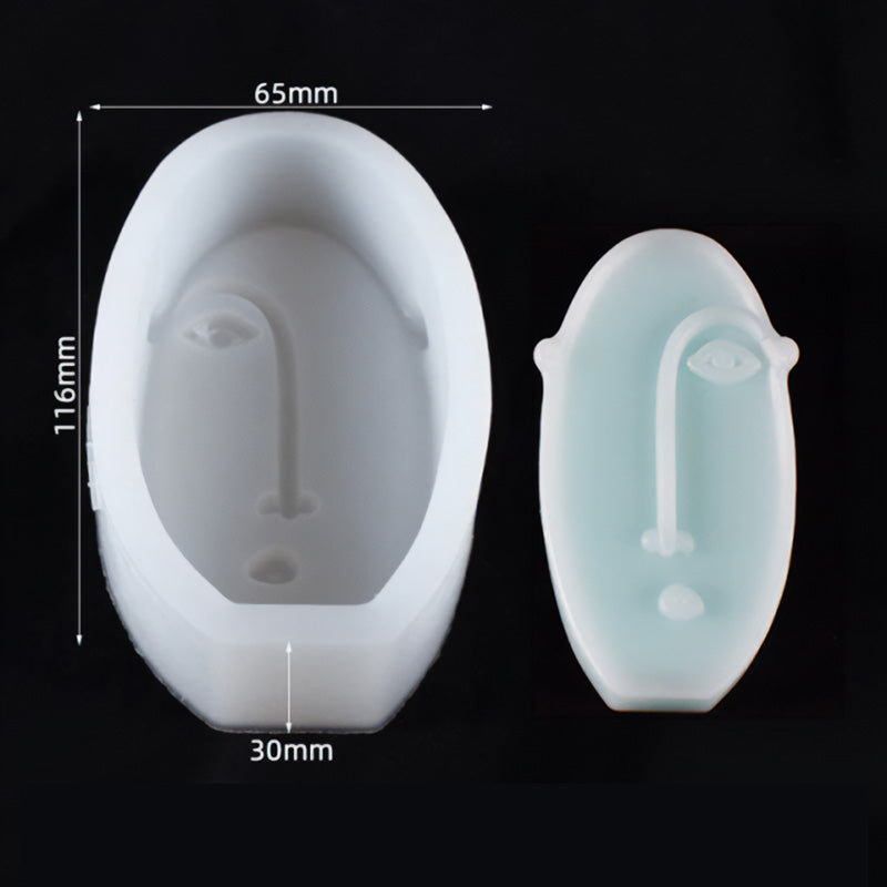 Kerzengießform Silikon Abstraktes Gesicht Design