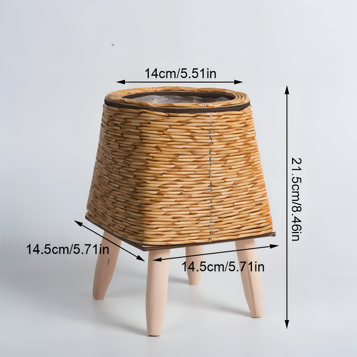 Künstlicher Korb Pflanzer Rustikaler Rattan Blumentopf