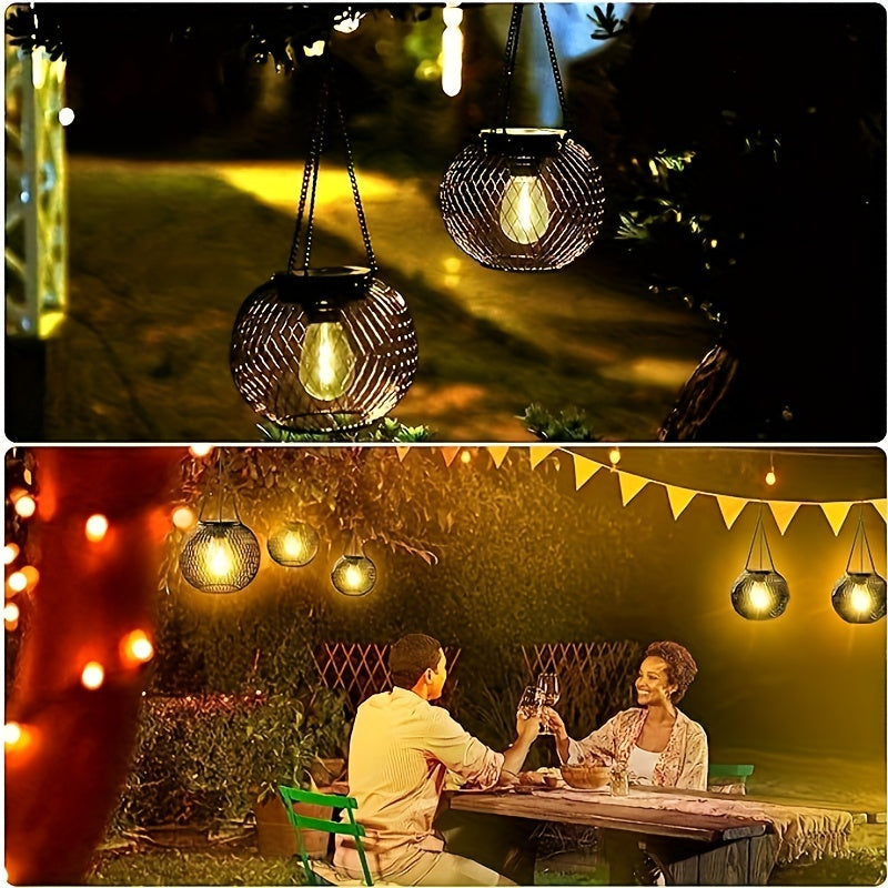 Solarlaterne außen hängelampe metall für garten und terrasse