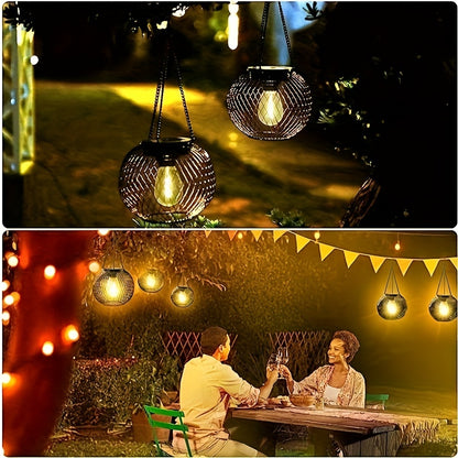 Solarlaterne außen hängelampe metall für garten und terrasse