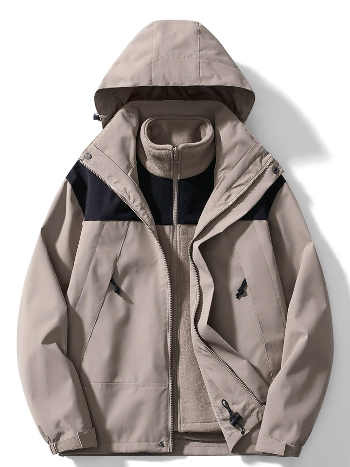 Herren Outdoor Winterjacke Mit Modulare 3 In 1 Funktion