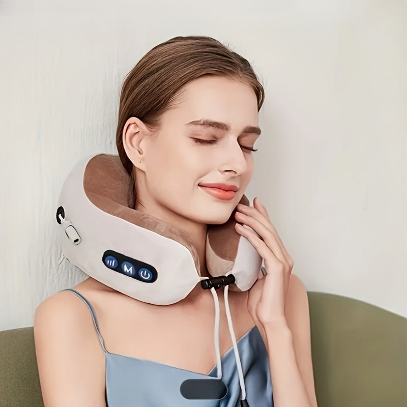 Elektrisches Nackenkissen für Damen – U-förmiges Massagekissen mit USB-Aufladung
