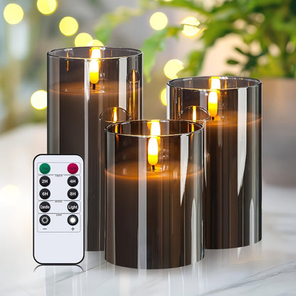 Flammenlose led kerzen mit fernbedienung set 3 stück