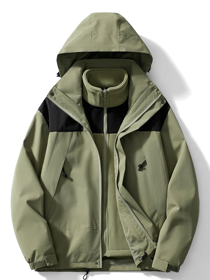 Herren Outdoor Winterjacke Mit Modulare 3 In 1 Funktion