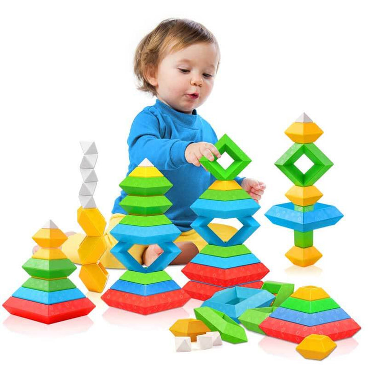 Baby Spielzeug Stapelblöcke Lernset für Kleinkinder